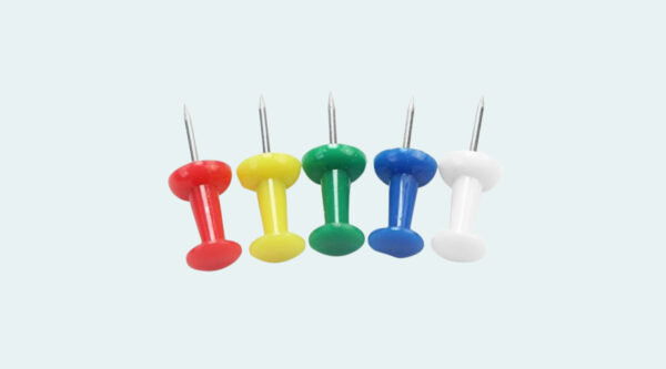 10 BOITES DE 100 ÉPINGLES DE FIXATION SDI (COUL ASSORTIES)