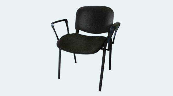 CHAISE VISITEUR ISO AVEC ACCOUDOIR EN PVC COLORIS AU CHOIX