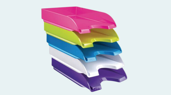 LOT DE 5 BACS À COURRIER CEP 200+ G5 COULEURS VIVES