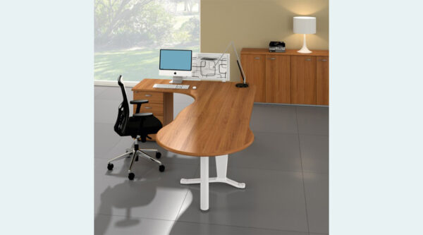 PACK BUREAU MANAGER EN BOIS AVEC CAISSON ET FAUTEUIL PRÉSIDENT
