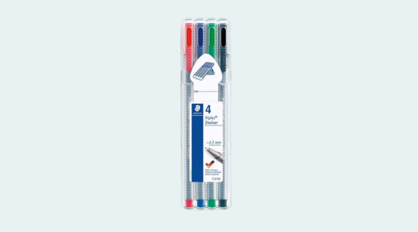 POCHETTE DE 4 FEUTRES D’ECRITURE TRIPLUS STAEDTLER POINTE